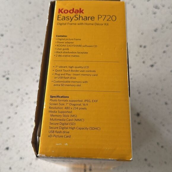 Kodak EasyShare P720 Digital Frame 7” with Home Decor Kit NOB - Picture 5 of 8